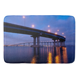 Coronado Bridge at Dusk Bath Mat