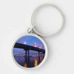 Coronado Bridge at Dusk Key Ring