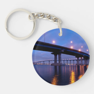 Coronado Bridge at Dusk Key Ring