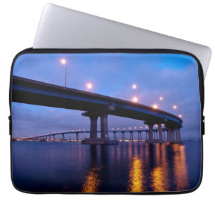 Coronado Bridge at Dusk Laptop Sleeve