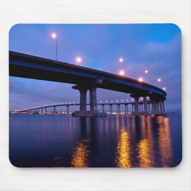 Coronado Bridge at Dusk Mouse Mat (Front)
