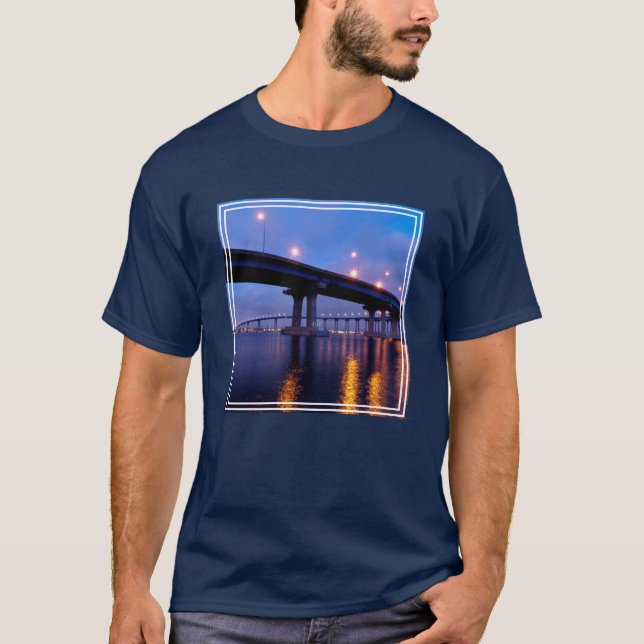 Coronado Bridge at Dusk T-Shirt (Front)