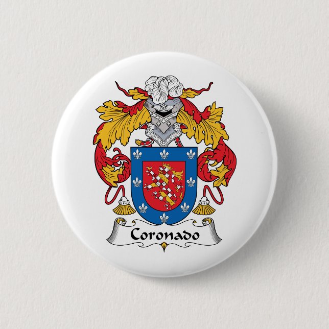 Coronado Family Crest 6 Cm Round Badge (Front)