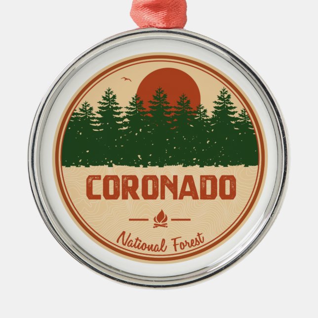 Coronado National Forest Metal Tree Decoration (Front)