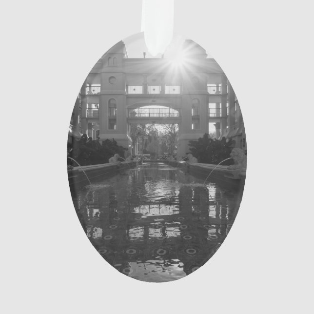 Coronado Sunburst Grayscale Ornament (Back)