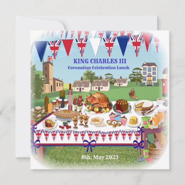 Coronation Celebration Lunch Invitation (Front)