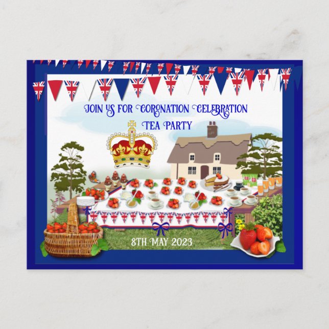  Coronation Celebration Tea Party  Invitation (Front)