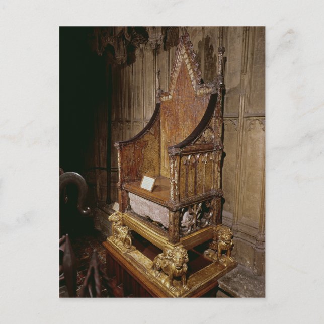 Coronation chair made for Edward I by 'Walter' Postcard (Front)
