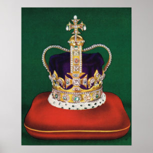 Coronation crown of England Poster