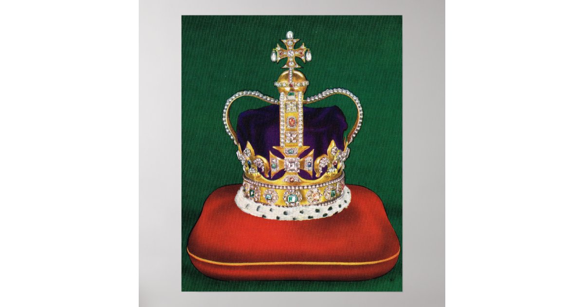 coronation-crown-of-england-poster-zazzle