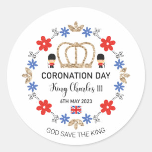 Coronation day 2023 King Charles III Classic Round Sticker