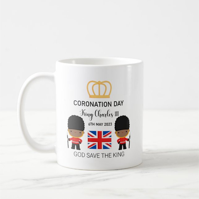 Coronation day 2023 King Charles III personalised  Coffee Mug (Left)