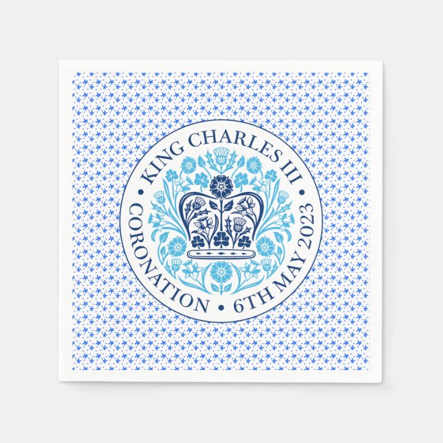 Coronation Emblem of King Charles III Napkin (Front)