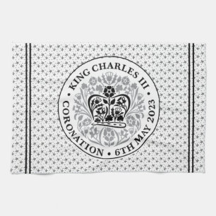 Coronation Emblem of King Charles III Tea Towel