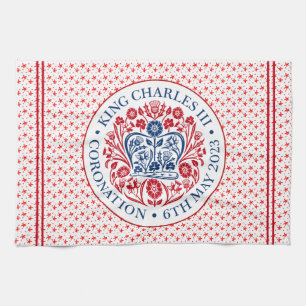 Coronation Emblem of King Charles III Tea Towel