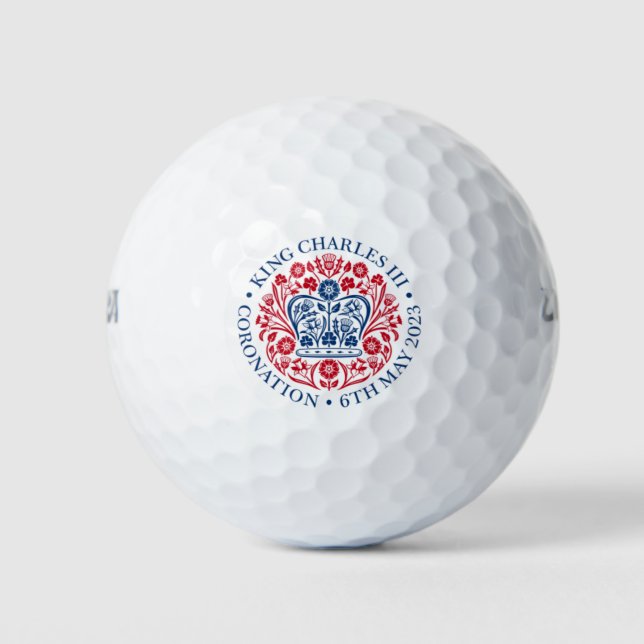 Coronation King Charles III Golf Balls (Front)