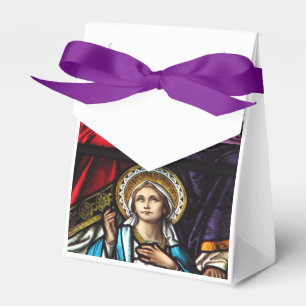 Coronation of Blessed Virgin Mary Stained Glass Favour Box