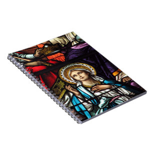 Coronation of Blessed Virgin Mary Stained Glass Notebook