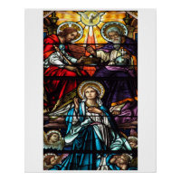 Coronation of Blessed Virgin Mary Stained Glass
