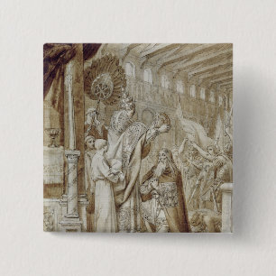 Coronation of Charlemagne 15 Cm Square Badge