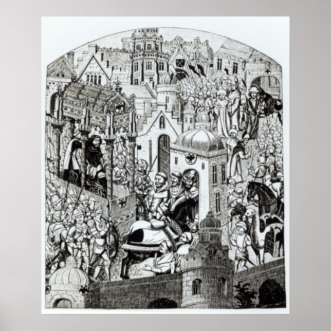 Coronation of Charlemagne in City of Jerusalem Poster (Front)