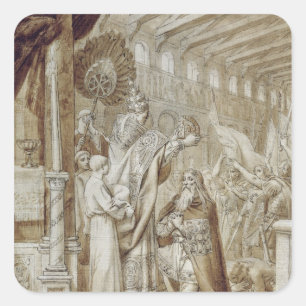 Coronation of Charlemagne Square Sticker