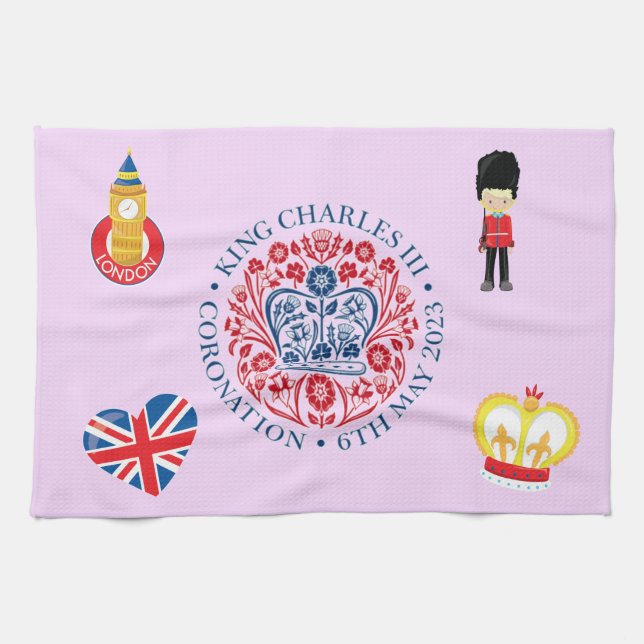 Coronation of King Charles III Celebration  Tea Towel (Horizontal)
