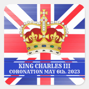 Coronation of King Charles III Square Sticker