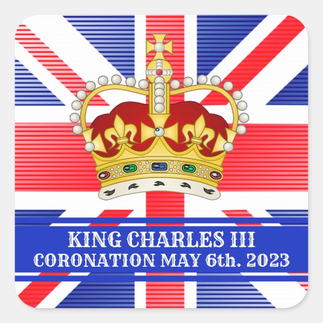 Coronation of King Charles III  Square Sticker (Front)