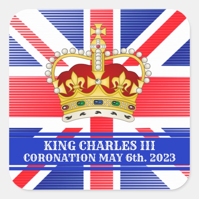 Coronation of King Charles III  Square Sticker (Front)