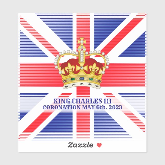 Coronation of King Charles III  Vinyl Sticker (Sheet)