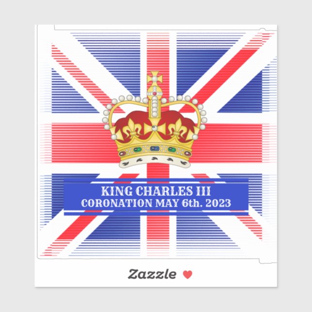 Coronation of King Charles III  Vinyl Sticker (Sheet)
