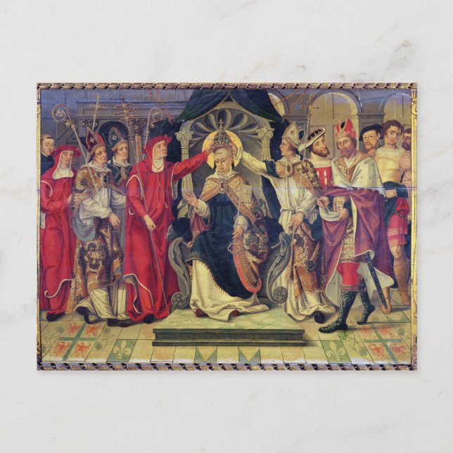 Coronation of Pope Celestine V  in August 1294 Postcard (Front)
