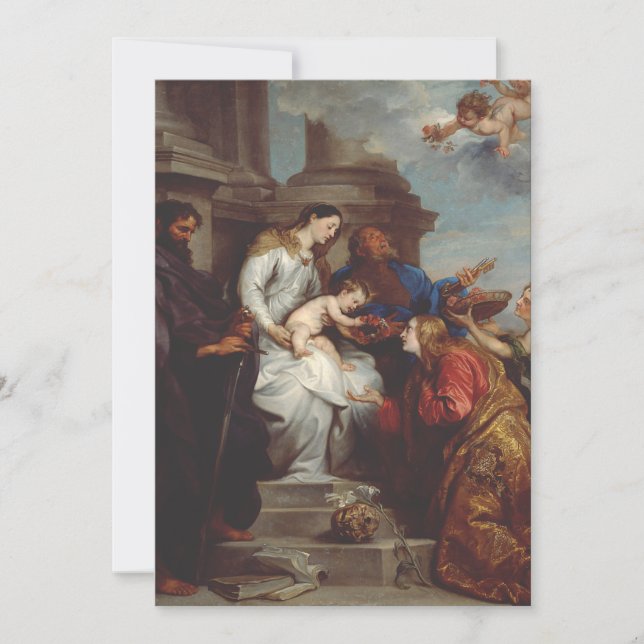 Coronation of Saint Rosalia by Anthony van Dyck Invitation (Front)