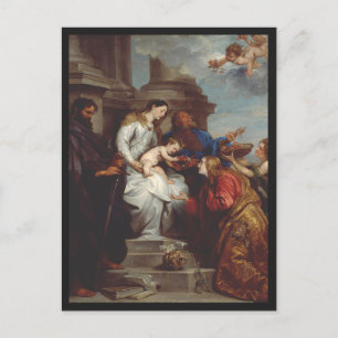 Coronation of Saint Rosalia by Anthony van Dyck Invitation Postcard