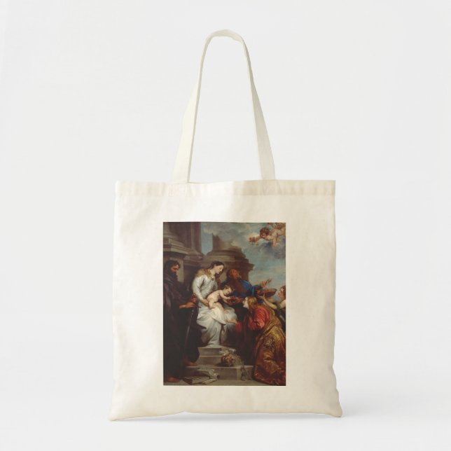 Coronation of Saint Rosalia by Anthony van Dyck Tote Bag (Front)
