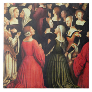 Coronation of the Virgin, 1513 (oil on panel) (det Tile