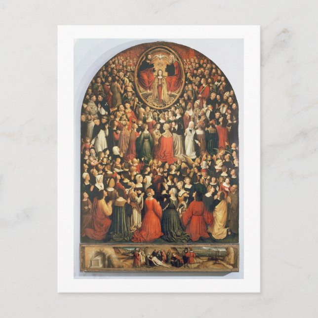 Coronation of the Virgin, 1513 (oil on panel) Postcard (Front)