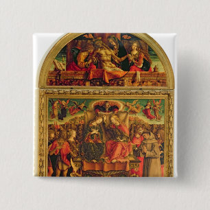 Coronation of the Virgin 15 Cm Square Badge