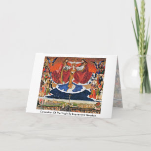 Coronation Of The Virgin By Enguerrand Quarton Card