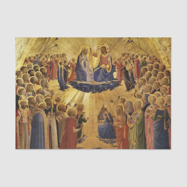Coronation of the Virgin by Fra Angelico Tissue Paper (Front)