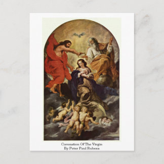 Coronation Of The Virgin By Peter Paul Rubens Postcard