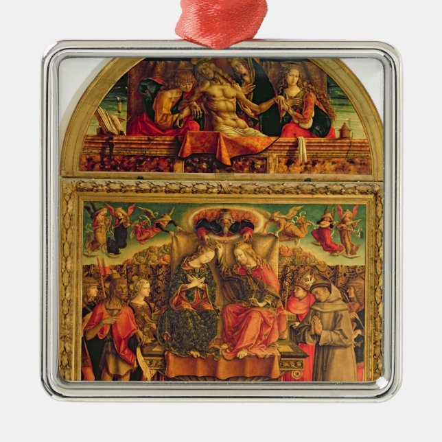 Coronation of the Virgin Metal Tree Decoration (Front)