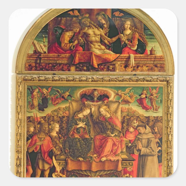 Coronation of the Virgin Square Sticker (Front)