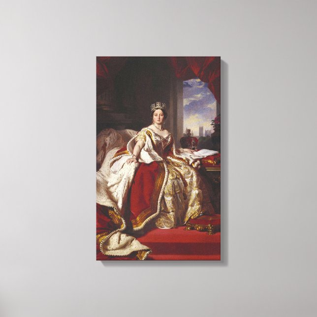 Coronation Portrait of Queen Victoria Canvas Print (Front)