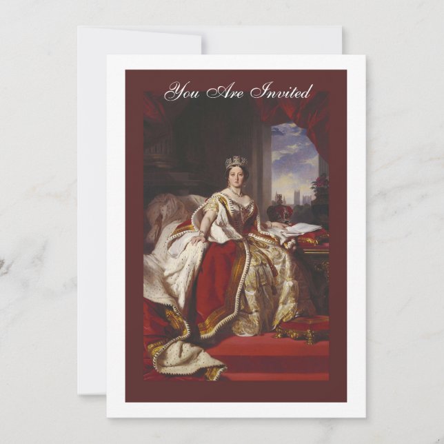 Coronation Portrait of Queen Victoria Invitation (Front)