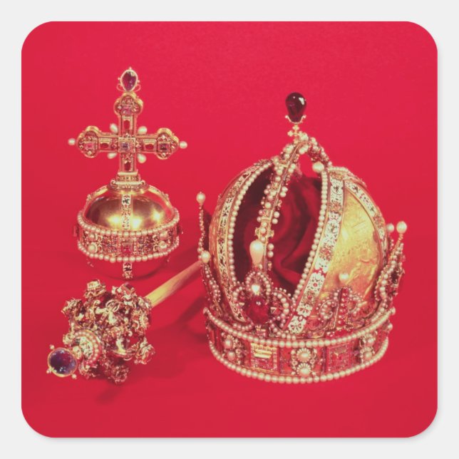 Coronation Regalia of Rudolph II Square Sticker (Front)