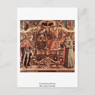 Coronation Scene By Carlo Crivelli Postcard