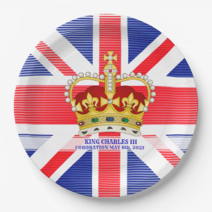 Coronation souvenir of King Charles III   Crossbod Paper Plate