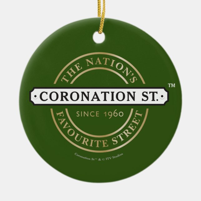 Coronation Street - Logo Ceramic Tree Decoration (Front)